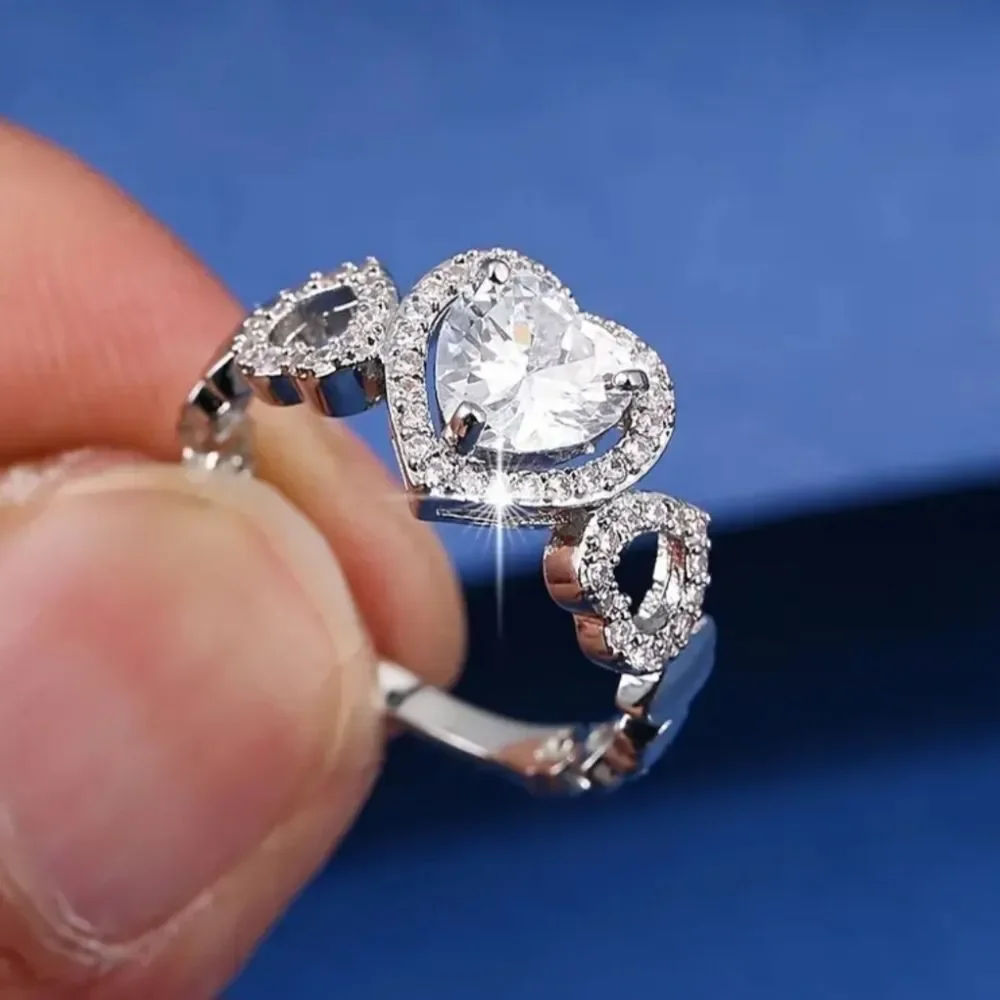 ✨️ Heart Zircon Engagement Ring Valentine's Day Gift